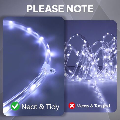 100 Packs 3/8 inch Rope Lights Clips, P-Style Rope Light Mounting Clips with Stainless Steel Screws, Rope Light Clip for Outside in Saudi Arabia