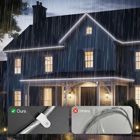 100 Packs 3/8 inch Rope Lights Clips, P-Style Rope Light Mounting Clips with Stainless Steel Screws, Rope Light Clip for Outside in Saudi Arabia