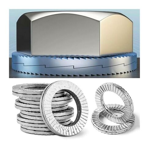 Double Layer self-Locking washers 5-Pack Double-Sided Locking washers Hardware Fasteners M4 M10 M12 M16 M20 self-Locking 304 Stainless Steel(M10) in Saudi Arabia