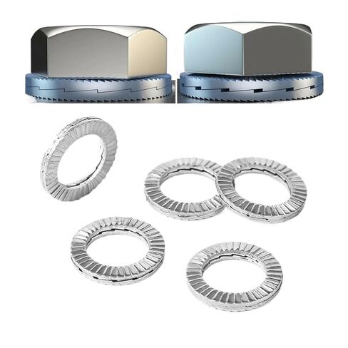 Double Layer self-Locking washers 5-Pack Double-Sided Locking washers Hardware Fasteners M4 M10 M12 M16 M20 self-Locking 304 Stainless Steel(M10) in Saudi Arabia