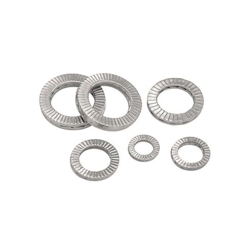 غسالات ذاتية القفل بطبقة مزدوجة 2-10 قطعة M4 M5 M6 M8 M10 M12 غسالة ذاتية القفل ذات الطابقين 304 من الفولاذ المقاوم للصدأ (M4 10 قطعة) in Kuwait