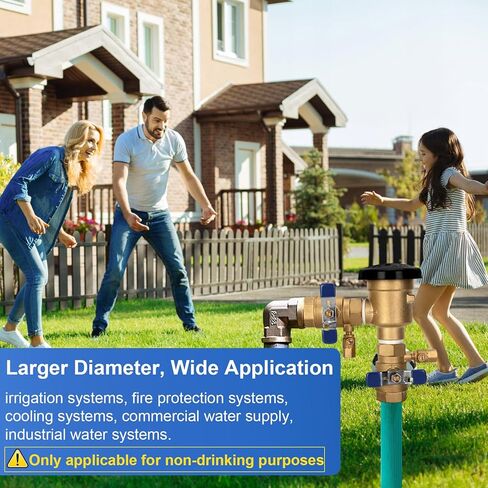 1"720A Pressure Vacuum Breaker Assembly for Zurn Wilkins 1-720A, Brass Irrigation Backflow Preventer, Max 400 PSI Backflow Preventer Valve for Irrigation Systems and Commercial Water Supply Systems in Kuwait