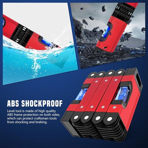 مستوى قابل للطي مقاس 28 بوصة، مستوى دقيق متعدد الزوايا مع قاعدة مغناطيسية، أداة قابلة للطي من سبائك الألومنيوم للأعمال الخشبية والبناء in Kuwait