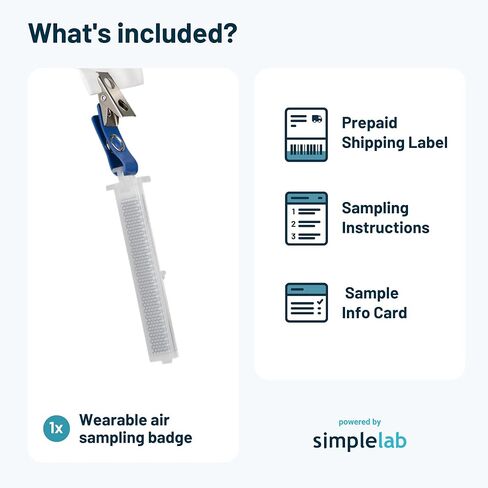 اختبار التعرض للهواء الفورمالديهايد بواسطة SimpleLab | اختبار جودة الهواء الداخلي للمنزل، اختبار الفورمالديهايد | مجموعة الاختبارات المعملية | اختبار الهواء في المنزل | اختبر أنظمة التدفئة والتهوية وتكييف الهواء (HVAC) وراقب جودة الهواء الداخلي لديك in Kuwait