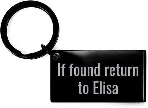 Elisa Gifts If found return to Elisa Keychain Funny Custom Name Key Chain for Girl Women Her Birthday Christmas in Saudi Arabia