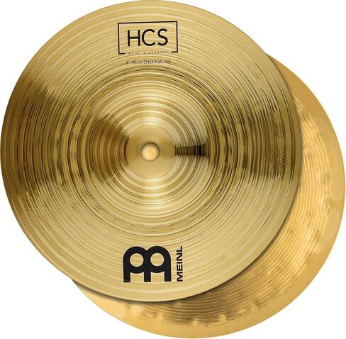 قبعات مكدس صغيرة مقاس 8 بوصات من Meinl Cymbals HCS، Hihat Cymbal لمجموعة الطبول، زوج - صنع في ألمانيا - نحاس متين in Saudi Arabia