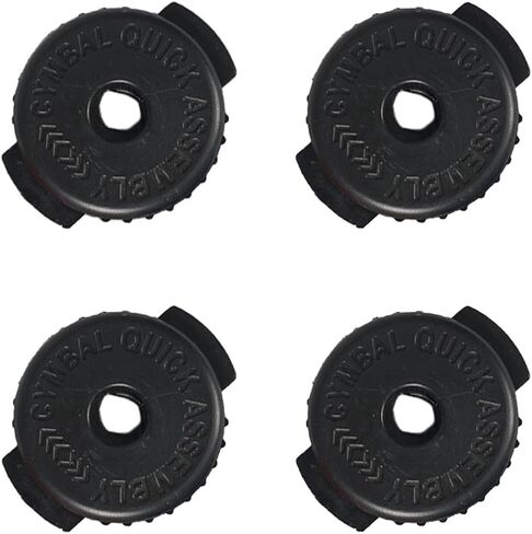 4 Pieces Plastic Cymbal Nut Round Drum Quick Release Nut Cymbal Quick Release Nut 8mm Quick-set Cymbal Nut Quick Release Cymbal Nut Drum Accessories, Black in Saudi Arabia