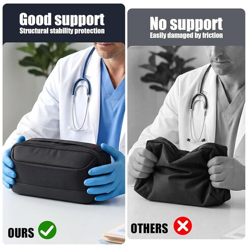 حالة سماعة الطبيب | حقيبة الكفة لضغط الدم | منظم طبي للممرضات والأطباء، يحمل لـ 3M Littmann/لأجهزة MDF وسماعات الطبيب وملحقات Penlight | الكل في واحد حقيبة سفر مدرسية للتمريض in Kuwait