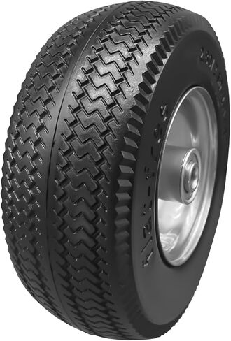 8.5" Flat Free Solid Polyurethane Tire and Wheel, 2.80/2.50-4 PU Airless Tires with 1/2" Ball Bearings, 3" Centered Hub for Hand Truck/Utility Cart/Dollies/Garden Trailers/Various Carts, 1 Pc in Saudi Arabia