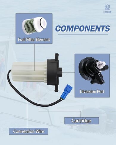 6P3-24560-03-00 مجموعة فلتر الوقود الخارجي لياماها 2006-2025 F200 F225 F250، خرطوشة فاصل المياه الوقود لياماها LF150 LF200 LF225 LF250 150hp 175hp 200hp 225hp 250hp 300hp 350 حصان in Kuwait