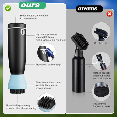 Magnetic Golf Club Brush Cleaner, One-Click High-Pressure Water Spray，300 Shots,16.4ft Spray Range,45 Bundles of Ultra-Hard Nylon Brush Hair Heavy Brush Heads in Saudi Arabia