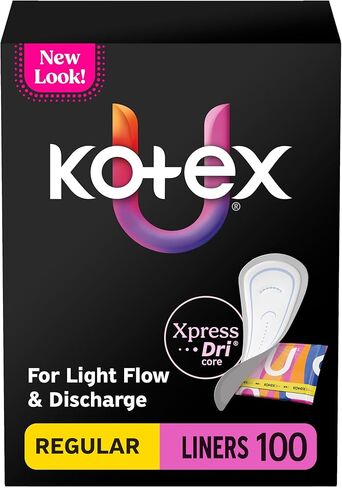 Kotex Daily Wrapped Liners, Light Absorbency, Thin, 162 Count (Packaging May Vary) in Kuwait
