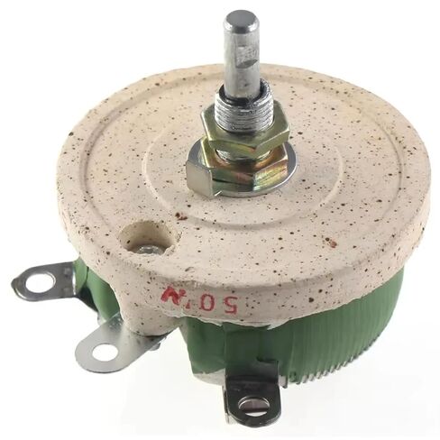 BC1-50 High Power Wire Wound Rheostat, Rotary Variable Resistor, Disc Shape, Ceramic Composition, 5% Accuracy, Through Hole (20R) in Saudi Arabia
