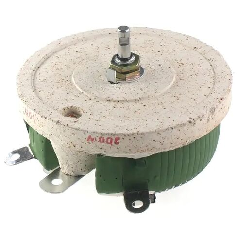200W High Power Wire Wound Rheostat, Rotary Variable Resistor, Disc Shape, Metal Alloy, 1% Accuracy, Through Hole (300R) in Saudi Arabia