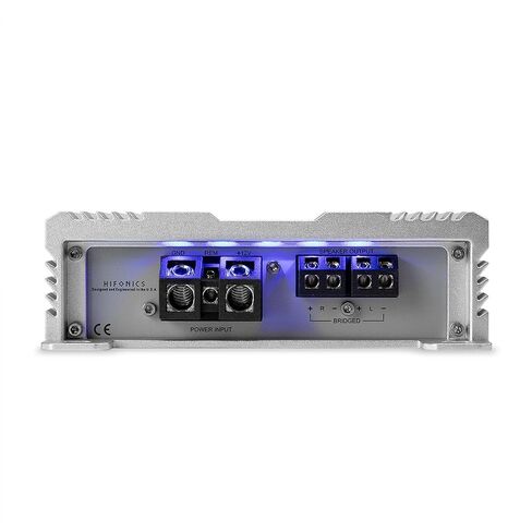 Hifonics Brutus BG 1000 Watt 2 Channel Amplifier with Built-in UV Meter, Dual Toroidal Transformer PWM Power Supply and Shielded Inductors, Silver in Saudi Arabia
