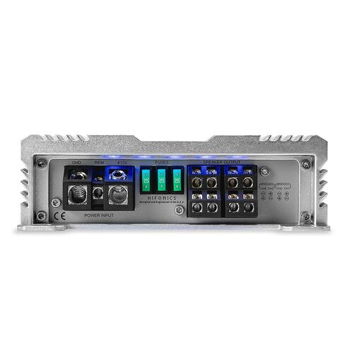 Hifonics Brutus BG 1100 Watt 4 Channel Amplifier with Built-in UV Meter, Dual Toroidal Transformer PWM Power Supply and Shielded Inductors, Silver in Saudi Arabia