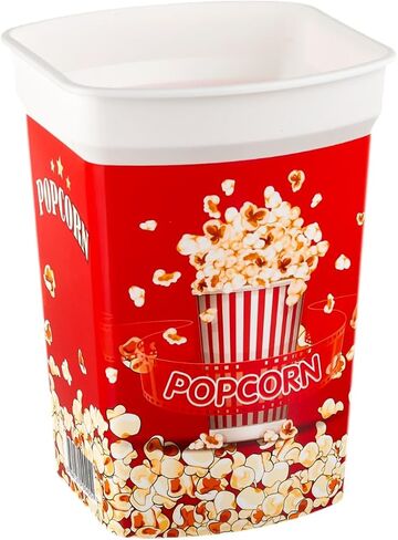 MIX 4 pcs Reusable Plastic Popcorn Containers/Popcorn Bowls Set for Movie Theater Night - Easy to Clean - (BPA Free) (2 Red and 1 Green and 1Yellow Color) in Saudi Arabia