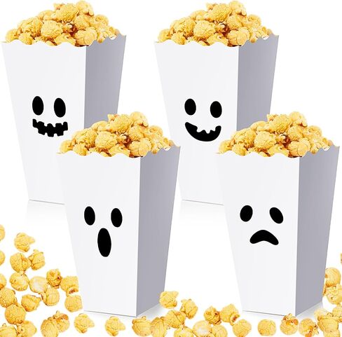 Mimorou 24 Pcs Easter Popcorn Boxes Treat Candy Snack Paper Cake Containers Bunny Rabbit Spring Cookie Biscuits Gift Boxes Easter Party Supplies for Spring Party Decorations in Kuwait