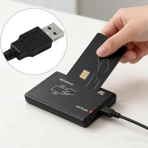 Contactless IC Card Reader Writer 13.56MHz NFC Reader with USB Interface Access Control Encrypted Programmer Compatible for Windows Linux MacOS in Kuwait