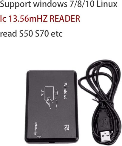 Contactless IC Card Reader Writer 13.56MHz NFC Reader with USB Interface Access Control Encrypted Programmer Compatible for Windows Linux MacOS in Kuwait