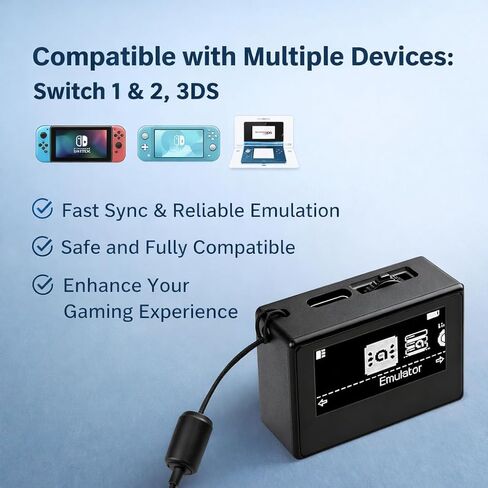 NFC Tag Emulator Compatible with Switch 1 & 2, Stores 3000+ NFC Data Entries, 1.3" Screen, Auto UID Regen & Unlimited Scan for 60+ Switch Games, Rechargeable in Kuwait