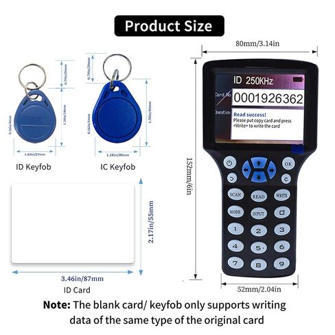 300CD RFID Reader Writer Black (RFID Copier Multi-Frequency RFID Writer RFID Card Reader Smart Card Decoder with Free Software and USB for Access Control Home Security) in Saudi Arabia