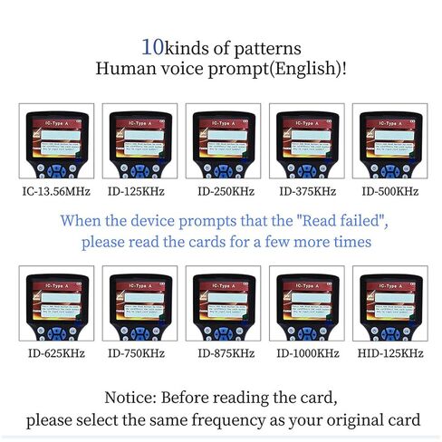 300CD RFID Reader Writer Black (RFID Copier Multi-Frequency RFID Writer RFID Card Reader Smart Card Decoder with Free Software and USB for Access Control Home Security) in Saudi Arabia