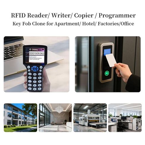 300CD RFID Reader Writer Black (RFID Copier Multi-Frequency RFID Writer RFID Card Reader Smart Card Decoder with Free Software and USB for Access Control Home Security) in Saudi Arabia