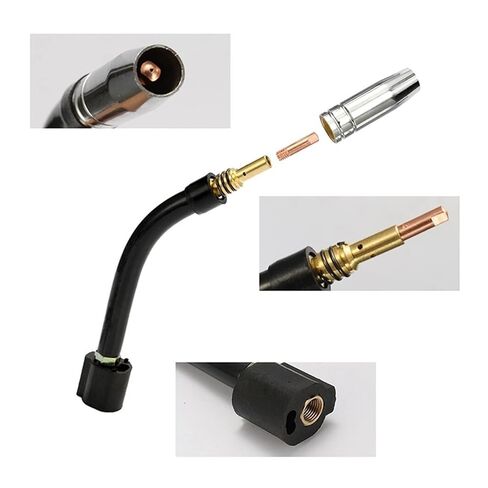 24pcs Welding Torch Pipe Mig Tips Nozzle 15AK Electrode Cups Accessories Fit for Binzel Nozzle in Saudi Arabia