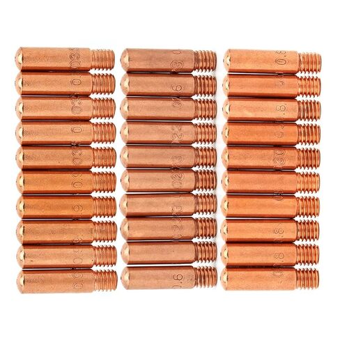 30 قطعة نصائح الاتصال لحام الغاز NozzleTorch حامل 0.6/0.8/0.9 مللي متر صالح لل Tweco Mini 100L MIG لحام فوهة بندقية in Kuwait