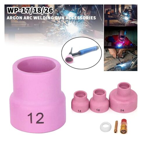 Welding Nozzle 7pcs#12#14#16#24 Alumina Ceramic Cup WP17/18/26 Equipment Parts Nozzle in Saudi Arabia