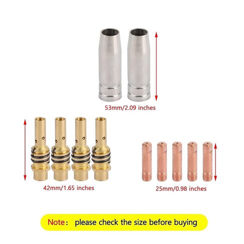 11pcs MB15 15AK 15 AK Tip 0.8mm .03" Nozzle Holder MIG-200 Gun Welding Nozzle in Saudi Arabia