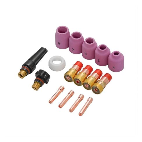 16pc Welding Torch Stubby Gas Lens Kit Cup Collet Nozzle Fit for WP-17/18/26 Nozzle in Saudi Arabia