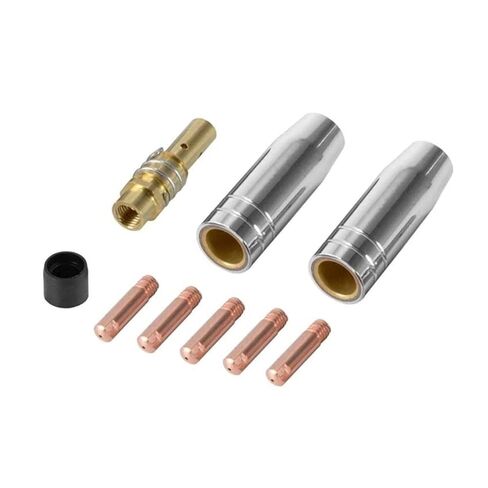 9 قطعة/المجموعة 15Ak Mig/Mag فوهة لحام الاتصال نصائح 0.8X25 مللي متر M6 الغاز موصل مجموعة حامل استبدال AD068 Au27 فوهة in Saudi Arabia