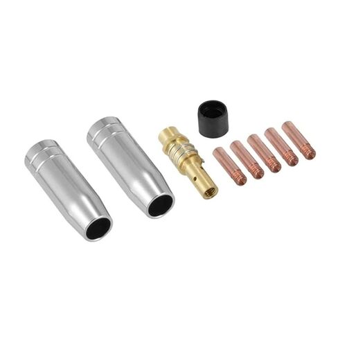 9 قطعة/المجموعة 15Ak Mig/Mag فوهة لحام الاتصال نصائح 0.8X25 مللي متر M6 الغاز موصل مجموعة حامل استبدال AD068 Au27 فوهة in Saudi Arabia