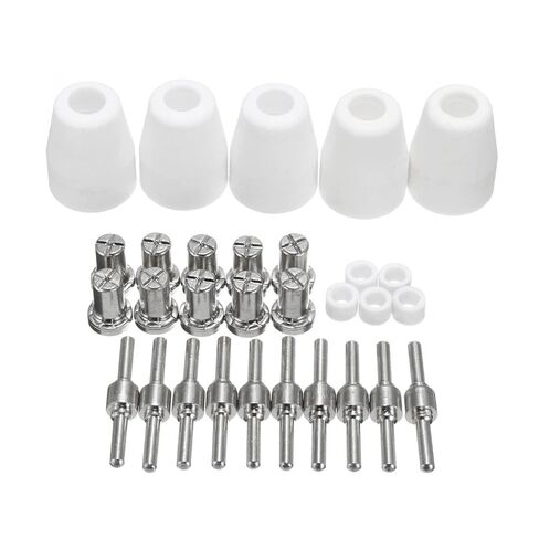 30Pcs Plasma Cutter Consumable Torch Kit Electrodes Nozzles Nickel-Plated Welding Tools for LG-40 PT-31 Nozzle in Saudi Arabia