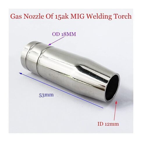 15AK Gas Nozzle Euro Style Welding Gun Tip Shield Cup for MB 14AK Torch Nozzle(10pcs) in Saudi Arabia