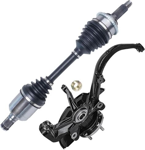 Detroit Axle - Pair Front CV Axle Shafts for 2007-2017 Jeep Wrangler [Dana 30] 2008 2009 2010 2011 2012 2013 2014 2015 2016 U-joint CV Axle Shafts Assembly Replacement in Kuwait
