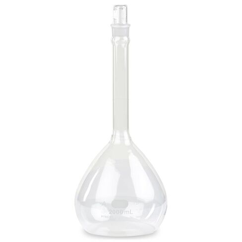 Corning Pyrex® #5640-2L, 2000mL Class A Volumetric Flasks with Pyrex® Glass Standard Taper Stopper (Single) in Saudi Arabia