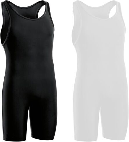 Men's Wrestling Singlet, Athletic Bodysuit Uniform with Flatlock Stitching, High Compression Design in Kuwait