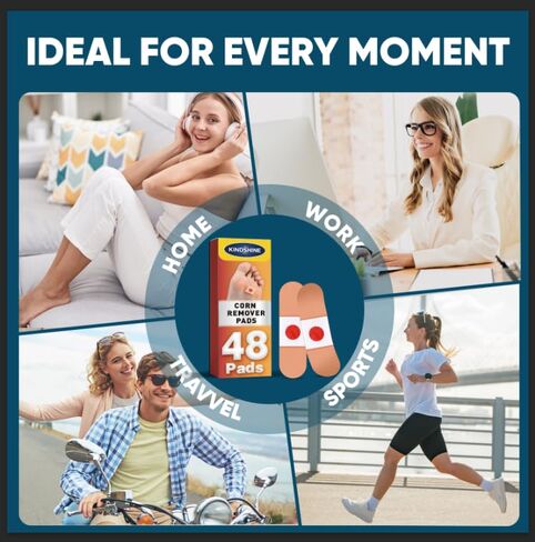 وسادات إزالة الذرة 96P للقدمين وأصابع القدم، قوة إضافية 40% رقع طبية من حمض الساليسيليك، علاج فعال لمسامير القدم الصغيرة والجلد الميت in Kuwait