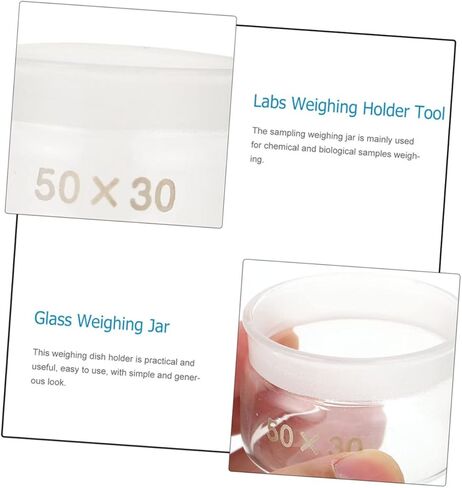 3pcs Glass Weighing Bottles Set Low High Form Borosilicate Lab Containers with Lid for Accurate Weighing Laboratories and Research Institutes in Saudi Arabia