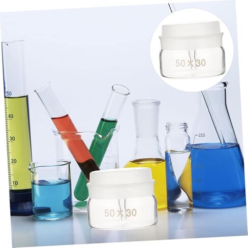 3pcs Glass Weighing Bottles Set Low High Form Borosilicate Lab Containers with Lid for Accurate Weighing Laboratories and Research Institutes in Saudi Arabia