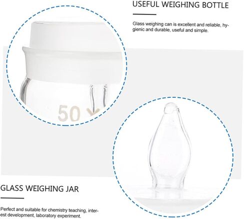 3pcs Glass Weighing Bottles Set Low High Form Borosilicate Lab Containers with Lid for Accurate Weighing Laboratories and Research Institutes in Saudi Arabia