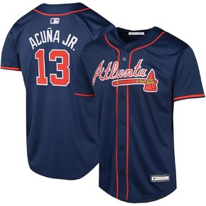 رونالد أكونا جونيور أتلانتا بريفز MLB Kids Youth 8-20 Navy Alternate Player Jersey in Kuwait