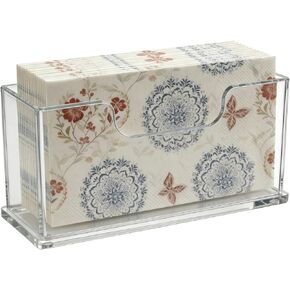 Acrylic Napkin Holder Clear Vertical Guest Towel Dispenser 4mm Thick, Waterproof Stackable Hand Towel Box for Bathroom Kitchen Dining Table Home Hotel, Modern Gift (Vertical) in Saudi Arabia