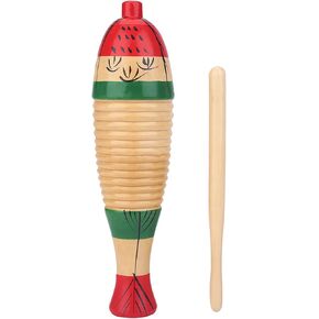 Colorful Fish Shaped Guiro Instrumen, Guiro Instrument Fish Shaped with Rhythm Sticks for Adults (21cm) in Kuwait