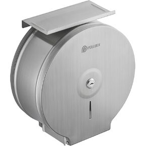 Commercial Jumbo Toilet Paper Dispenser with Shelf, 304 Stainless Steel 9" Roll Paper Holder Wall Mount, Bathroom Tissue Roll Dispenser with Lock Key, in Kuwait