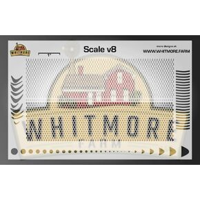 Whitmore Farm Scale v8 Mesh Fishing Lure Airbrush Stencil - Mylar Reusable (7.5 Mil Mylar) in Kuwait