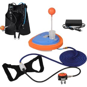 جهاز التنفس الصناعي للغوص المحمول من LieyuDive، مع BCD بحجم واحد، نظام غوص سكوبا قابل لإعادة الشحن لمدة 5.5 ساعة مع خرطوم ومنظم بطول 39 قدمًا، نظام غوص بالبطارية بدون خزان للغوص الترفيهي والغطس in Kuwait